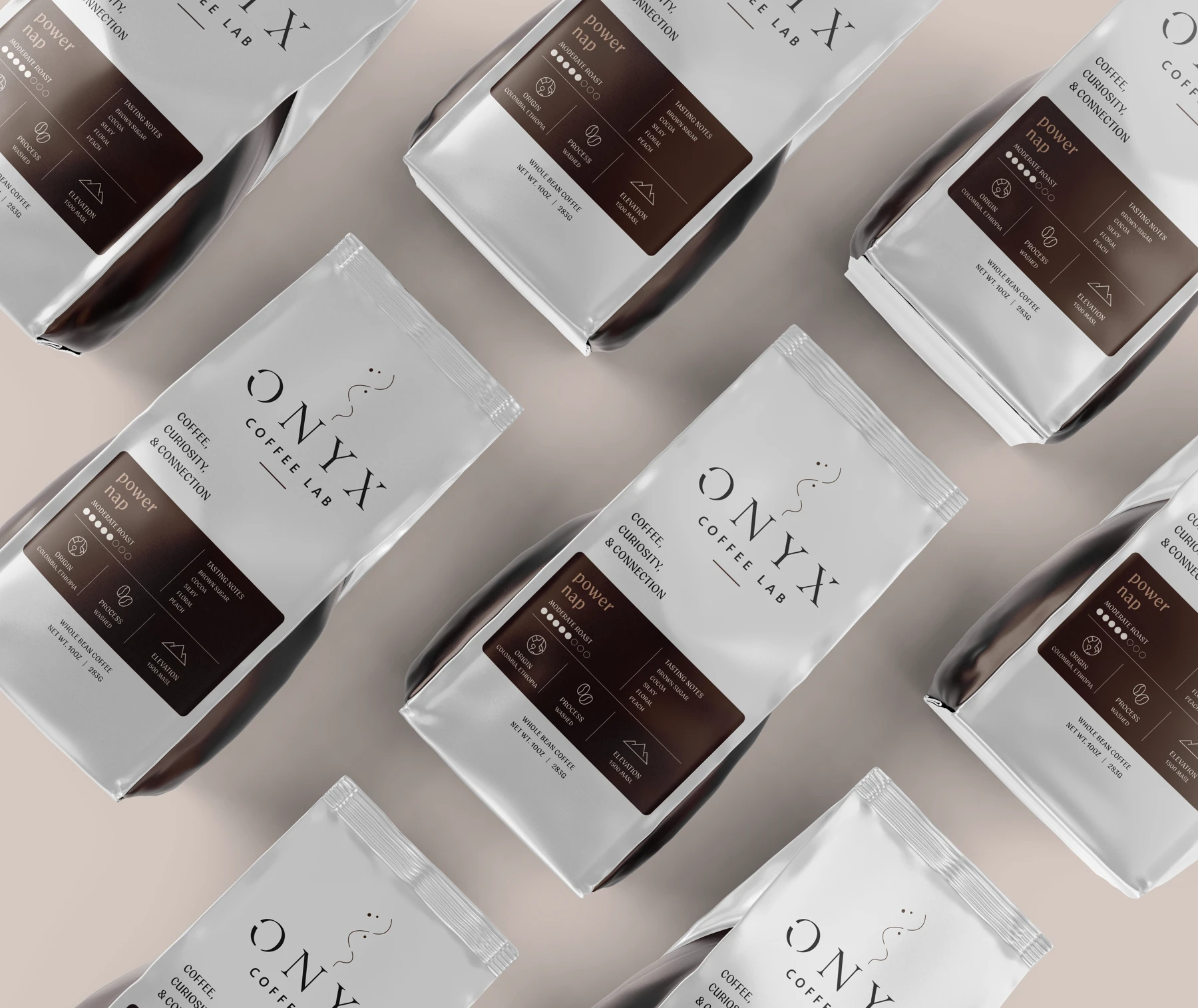 Onyx Coffee Lab coffee pouch packaging mockup